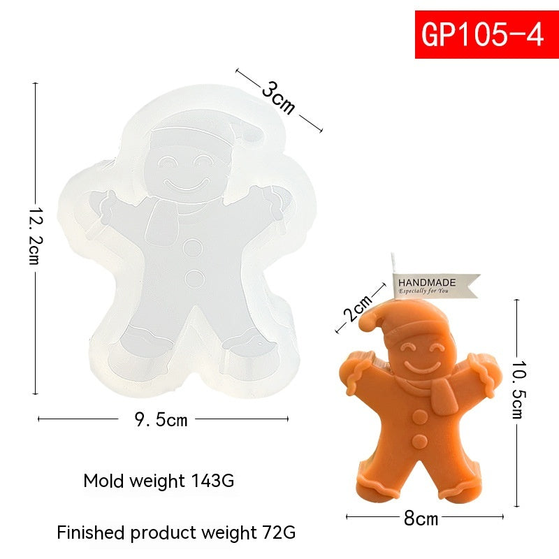 Christmas Gingerbread Man Candle Mould