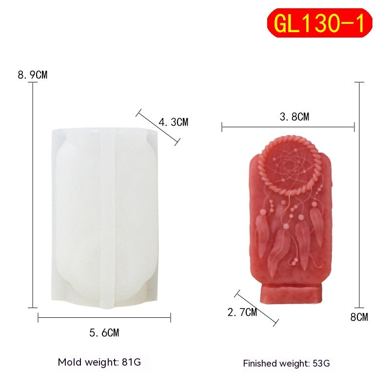 Leaves Stone Monument Candle Silicone mould