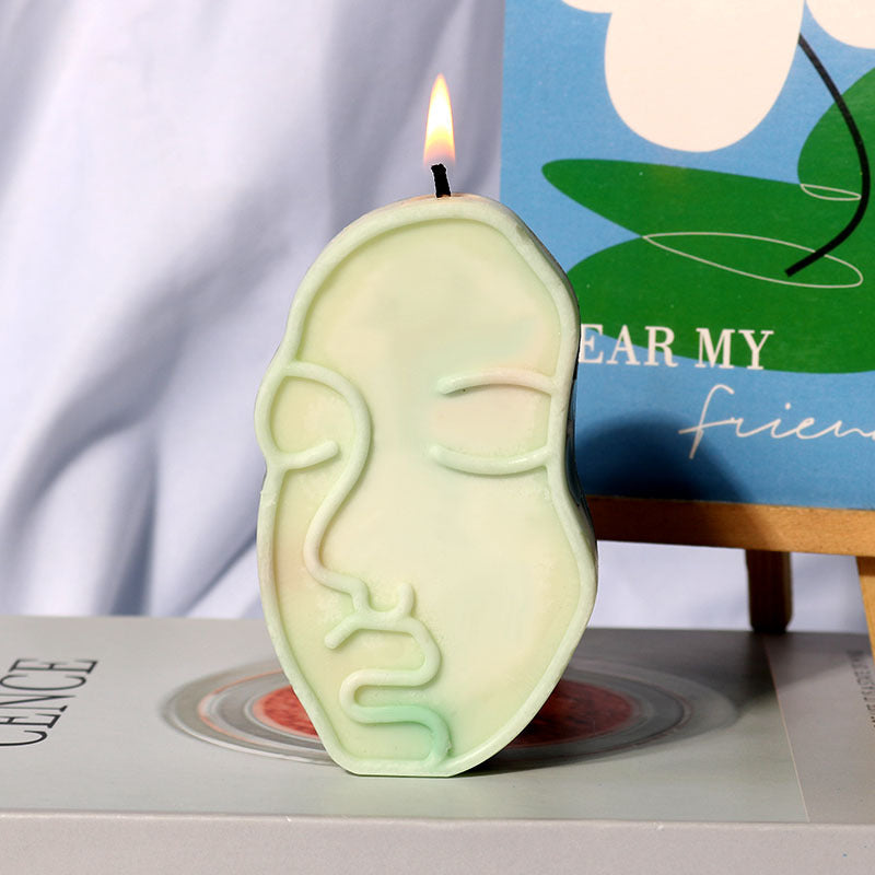 3D Human Face Silicone Candle Mould