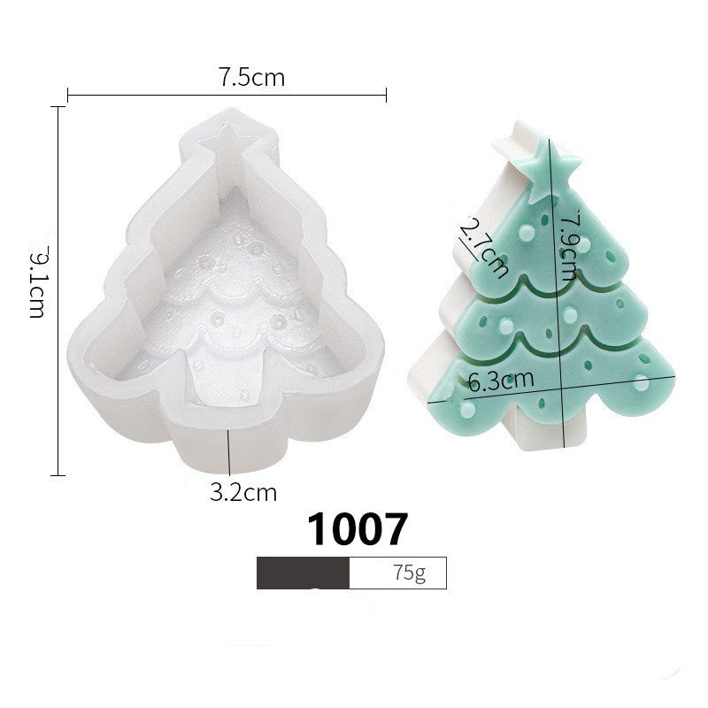 Christmas Silicone Candle Moulds - Christmas Tree
