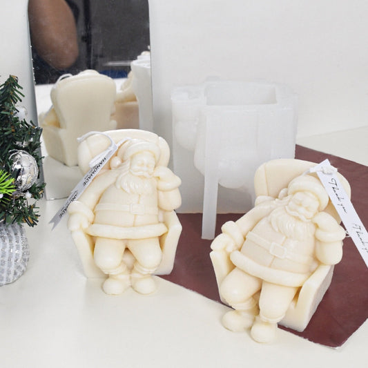 Napping Santa Claus Aromatherapy Candle Silicone Mould