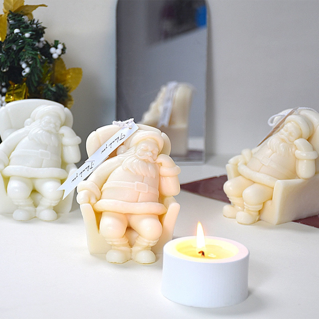 Napping Santa Claus Aromatherapy Candle Silicone Mould
