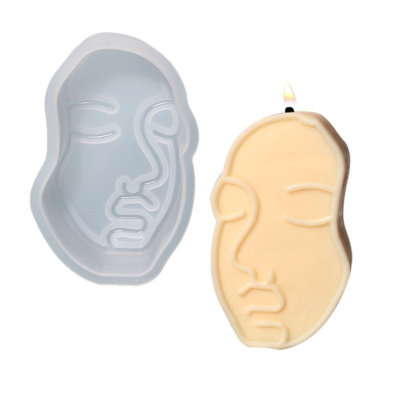 3D Human Face Silicone Candle Mould