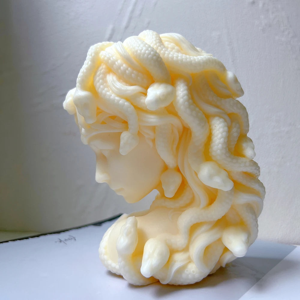 Snake Head Medusa Candle Silicone Mould