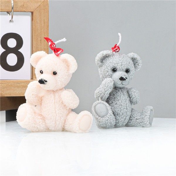 3D Cute Bear Silicone Candle Mould