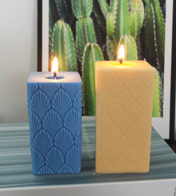 Leaf Pattern Pillar Candle Mould