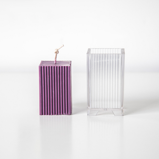 Stripe Pattern Pillar Candle Moulds