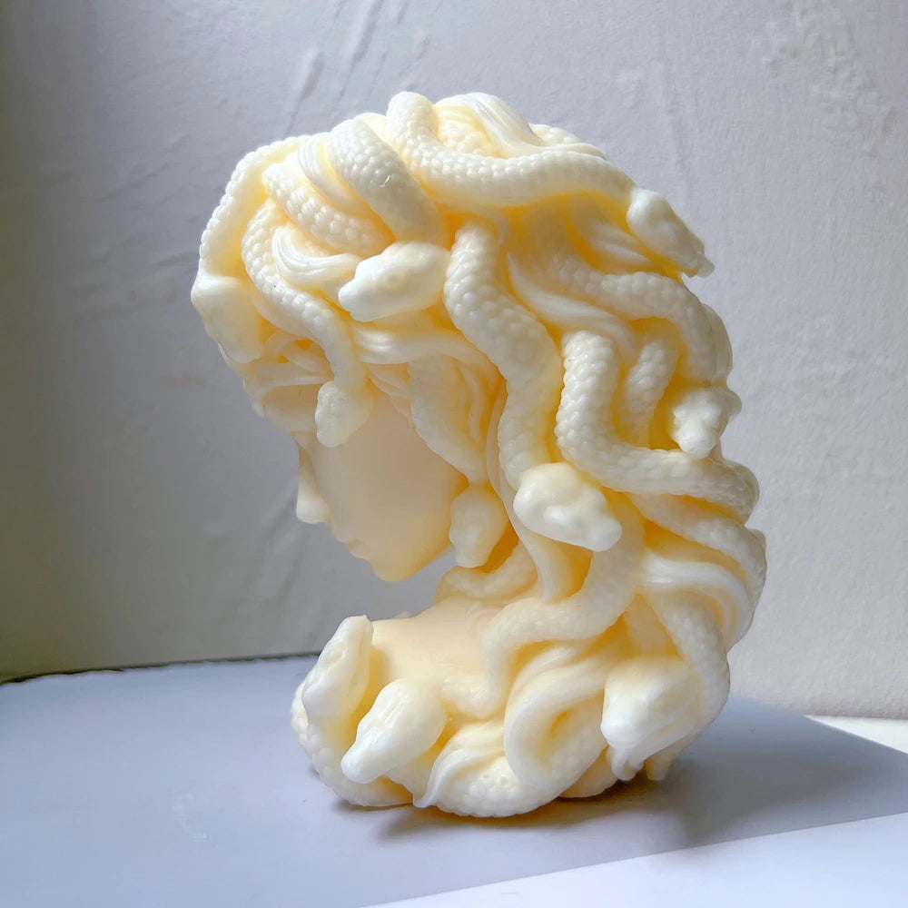 Snake Head Medusa Candle Silicone Mould