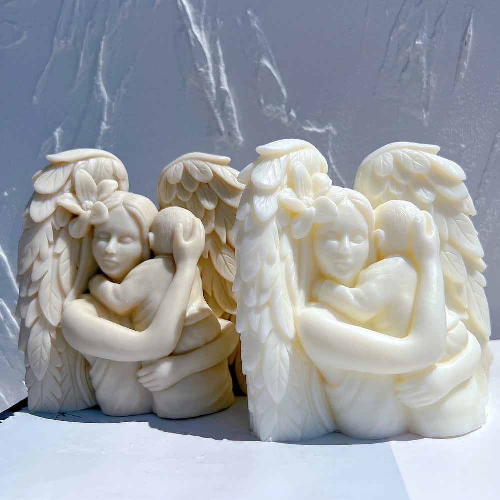 Angel Mother With Baby Candle Mould