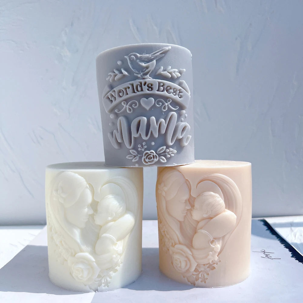 World Best Mama and Dad Candle Mould