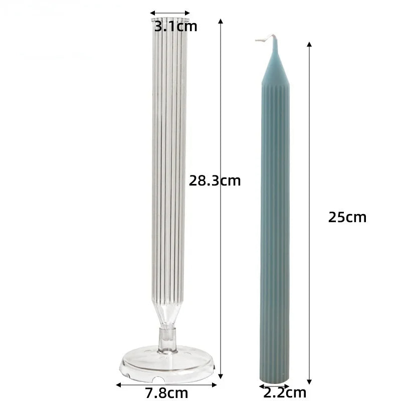New Church Candle Mould 3D Bracket Long Pole for Striped Cylindrical Candle