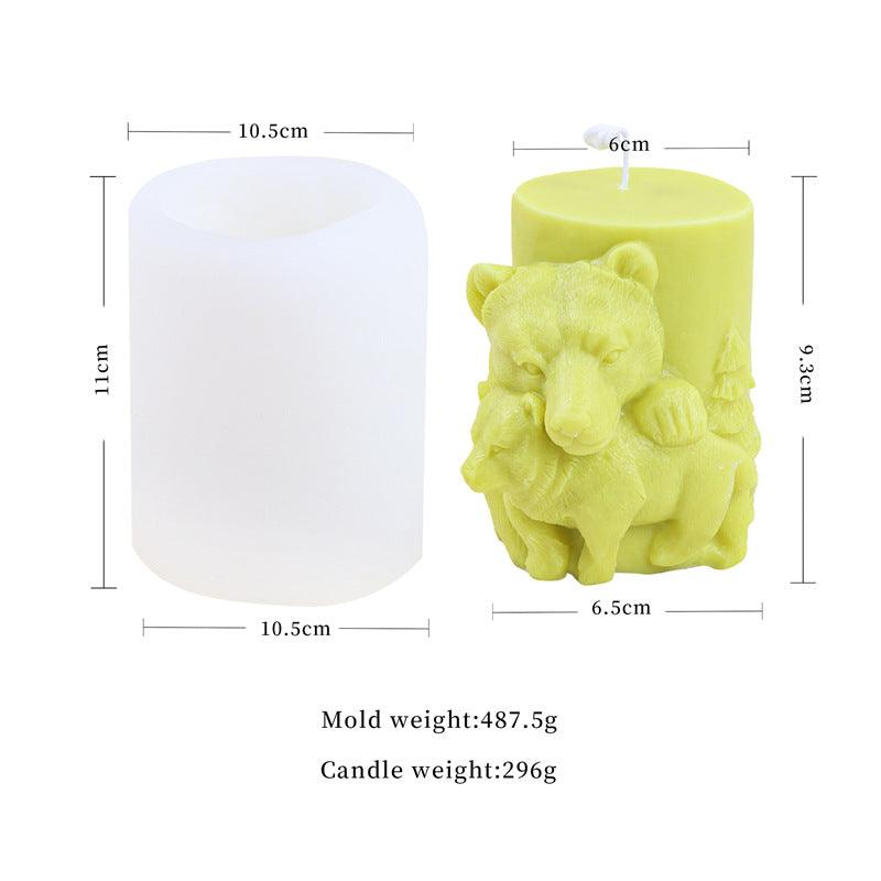 3D Animal Cylinder Silicone Candle Mould | Perfect for DIY Candle Making Candles Moulds