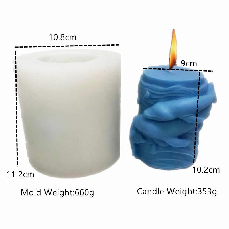 3D Animal Cylinder Silicone Candle Mould | Perfect for DIY Candle Making Candles Moulds