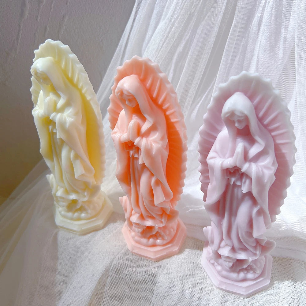 Virgin Mary Statue Candle Silicone mould