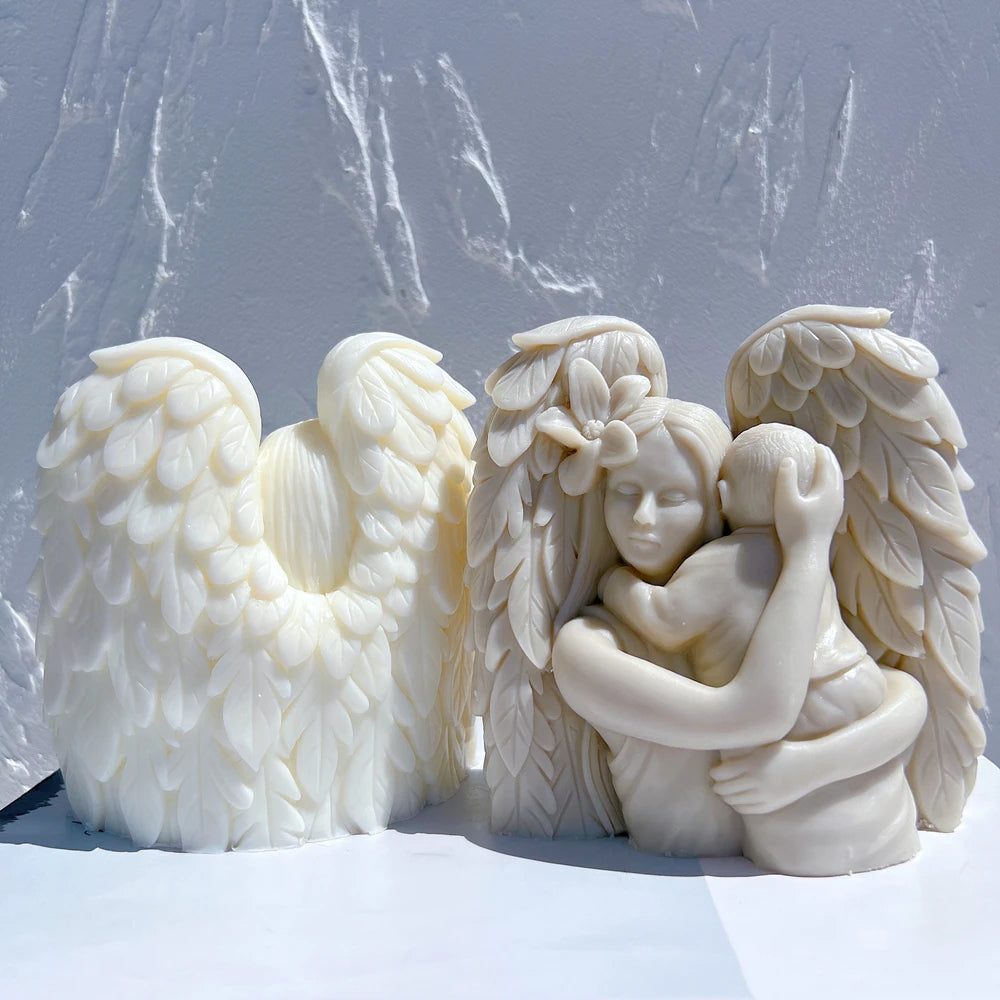 Angel Mother With Baby Candle Mould