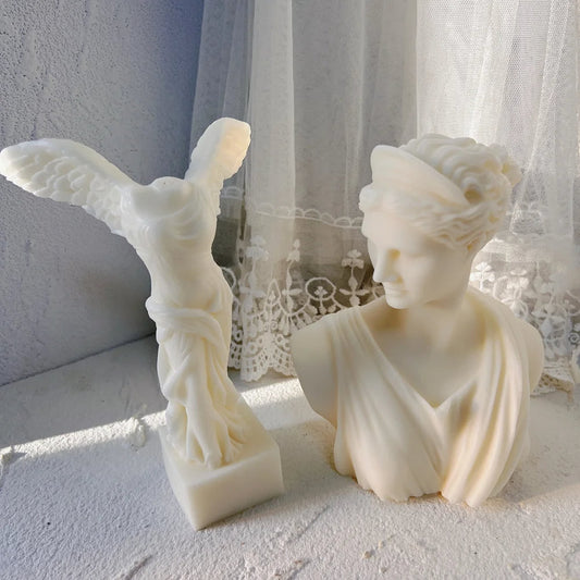 Greek Goddess Bust Statue Candle Silicone Moulds