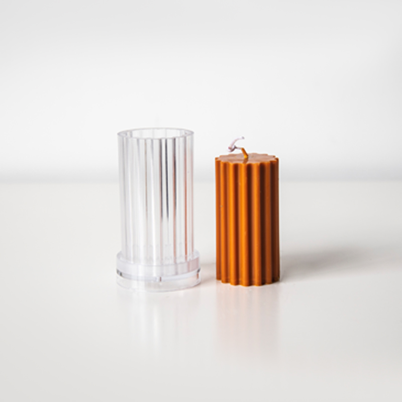 Stripe Pattern Pillar Candle Moulds