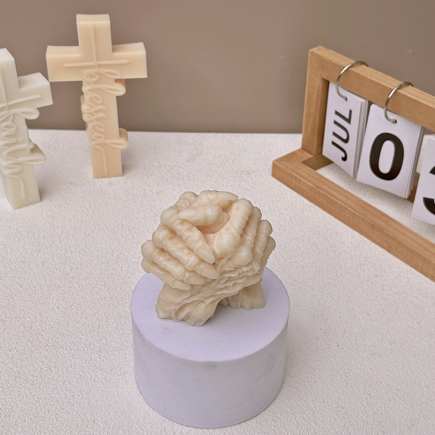 Cross Faith Religoius Candle Mould