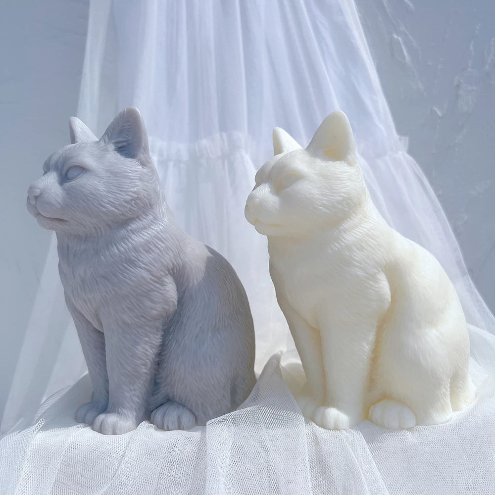 Sitting Cat Candle Mould