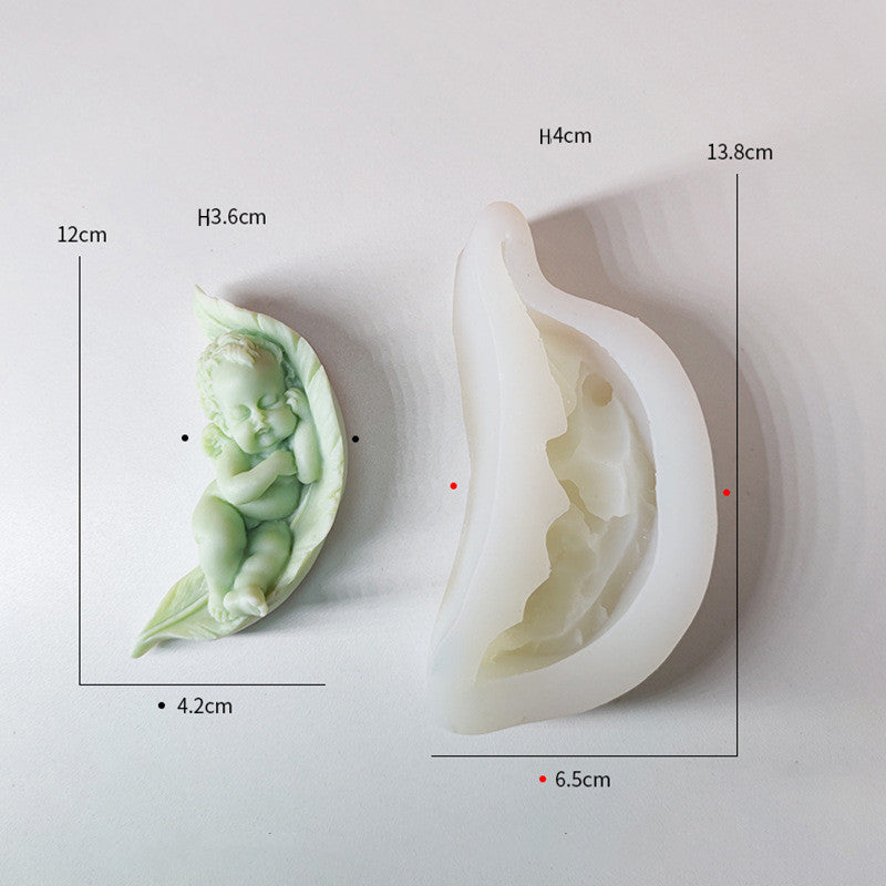 Sleeping Angel Baby Silicone Candle Mould
