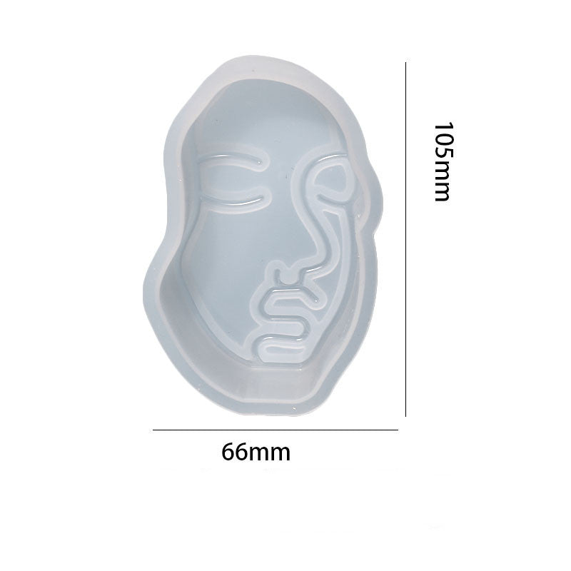 3D Human Face Silicone Candle Mould