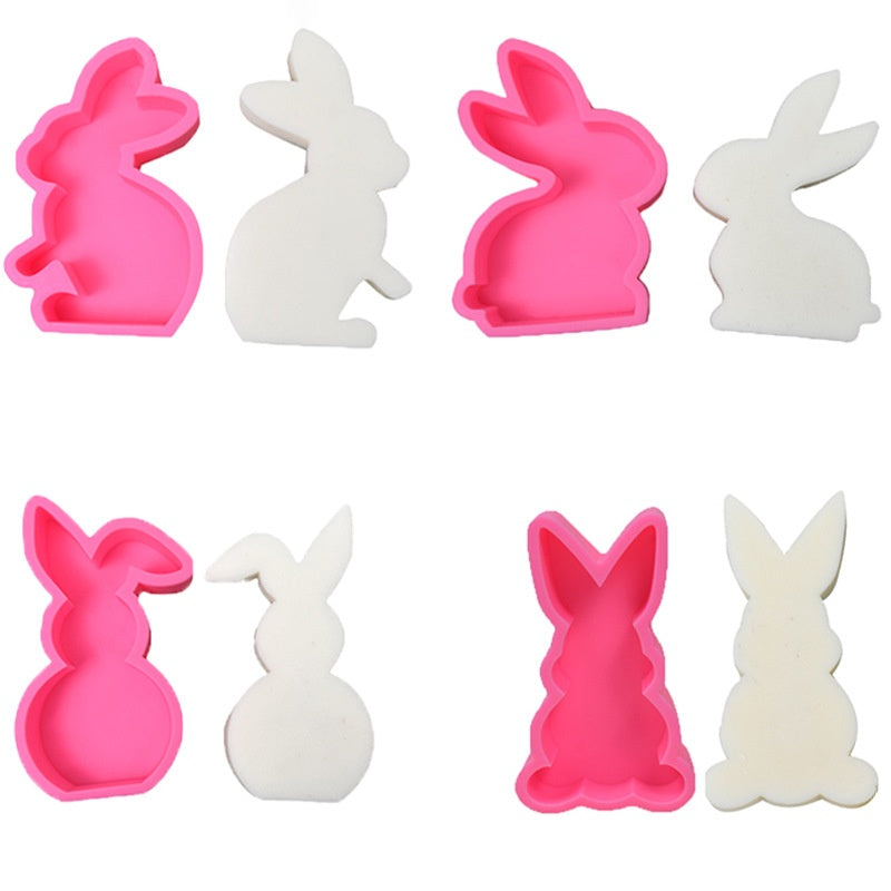 Cute Rabbit Aromatherapy Candle Silicone Mould