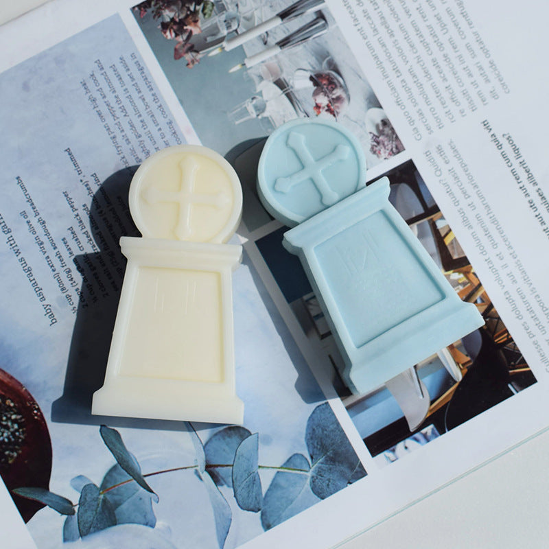 Cross Monument Aromatherapy Candle Silicone mould