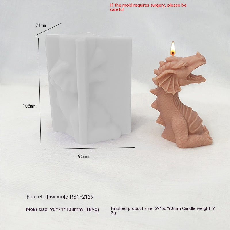 3D Dragon Silicone Candle Mould