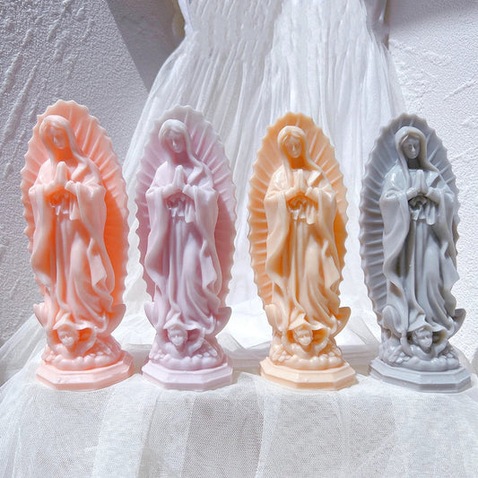 Virgin Mary Statue Candle Silicone mould