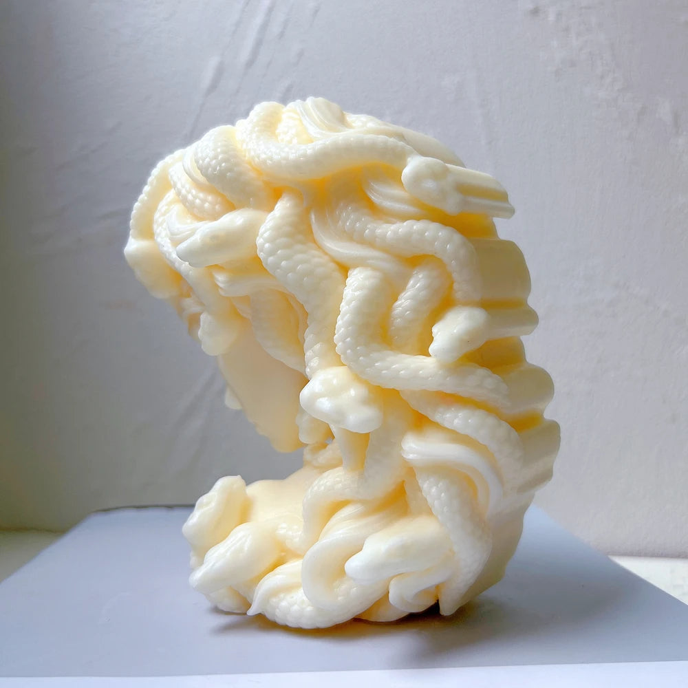 Snake Head Medusa Candle Silicone Mould