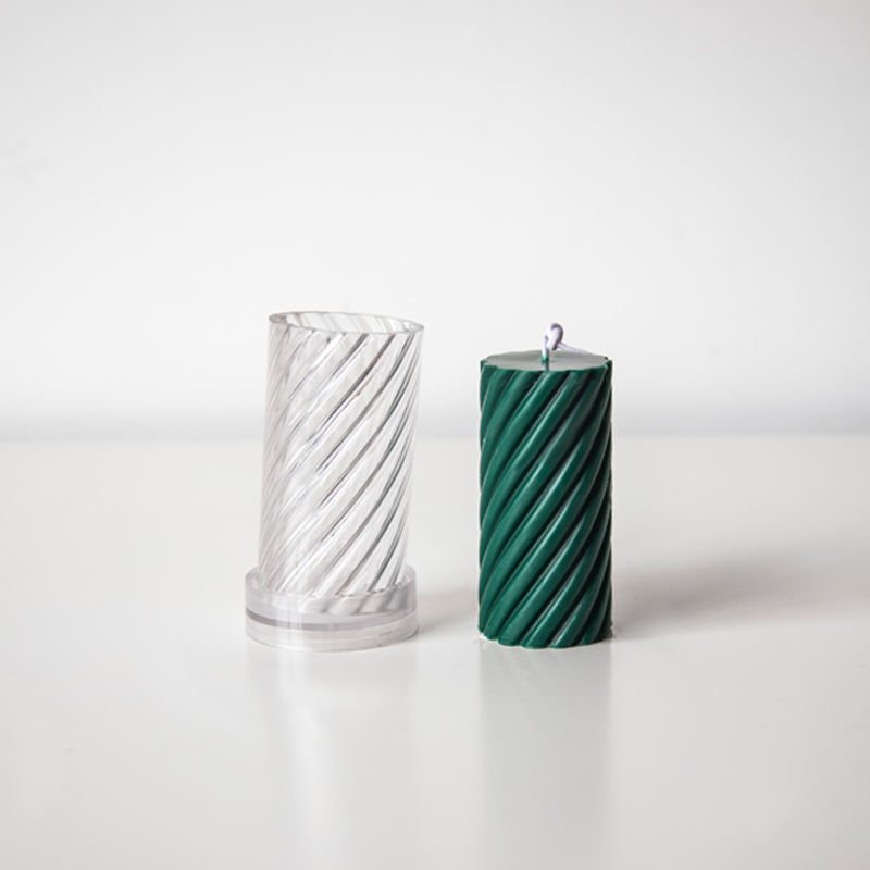 Stripe Pattern Pillar Candle Moulds