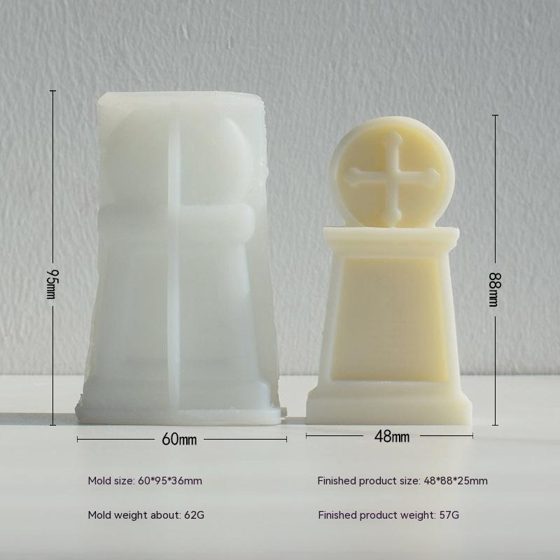 Cross Monument Aromatherapy Candle Silicone Mould