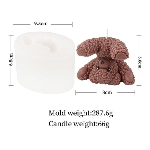 3D Cute Bear Silicone Candle Mould
