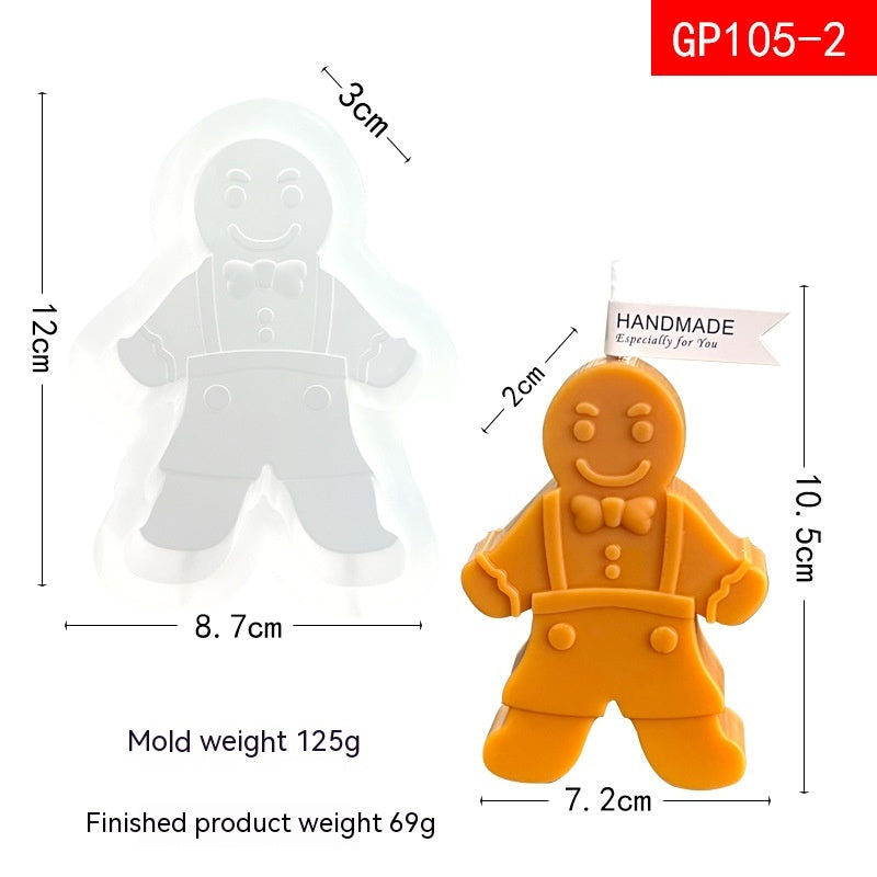 Christmas Gingerbread Man Candle Mould