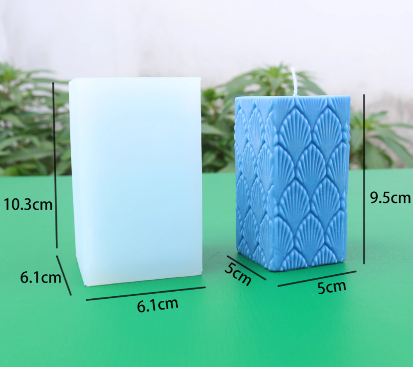 Leaf Pattern Pillar Candle Mould