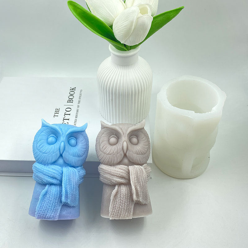 Craft Adorable Owl Candles with Our Cute Scarf Owl Silicone Mould
