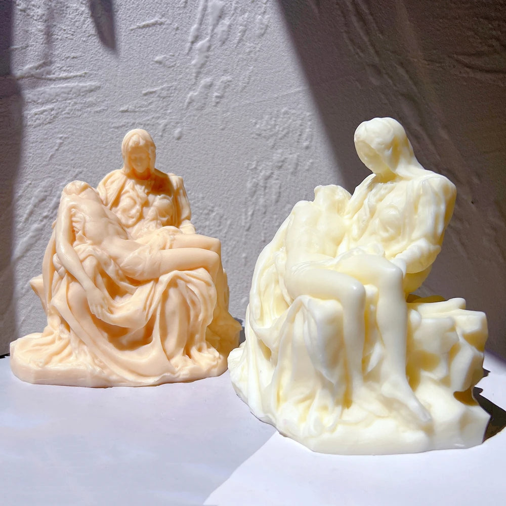 Italian Pieta Bust Candle Silicone Mould