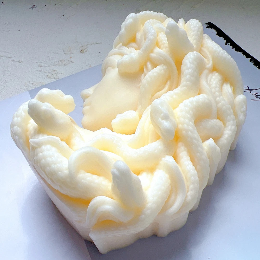 Snake Head Medusa Candle Silicone Mould