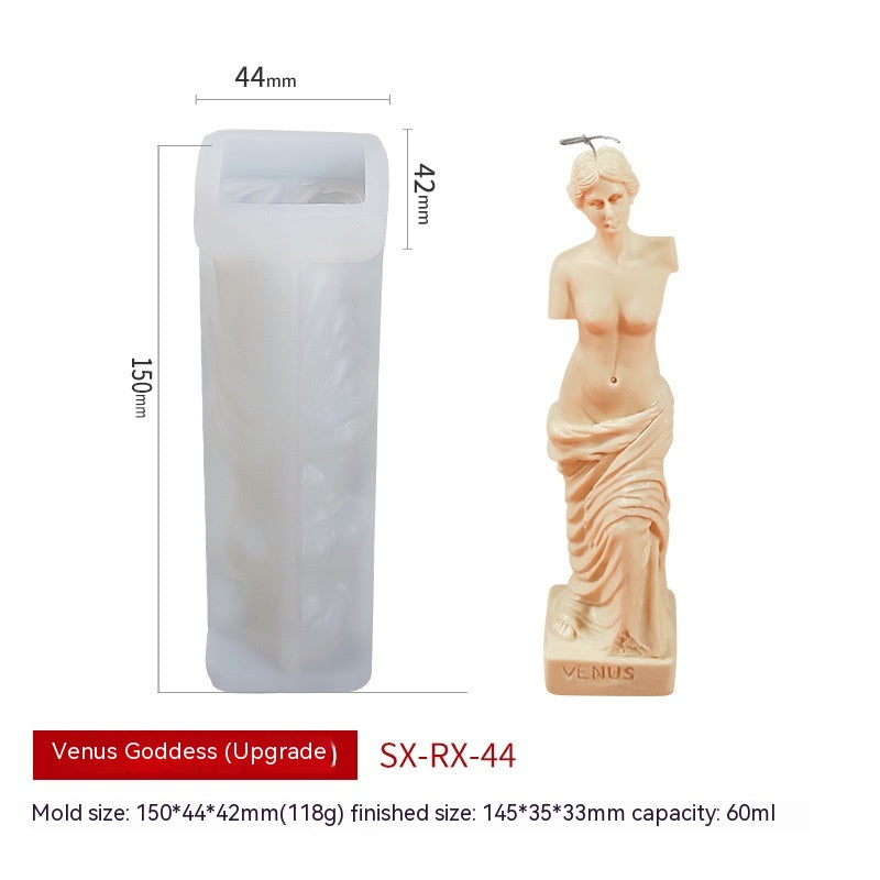 Retro Roman Column Candle Silicone Mould