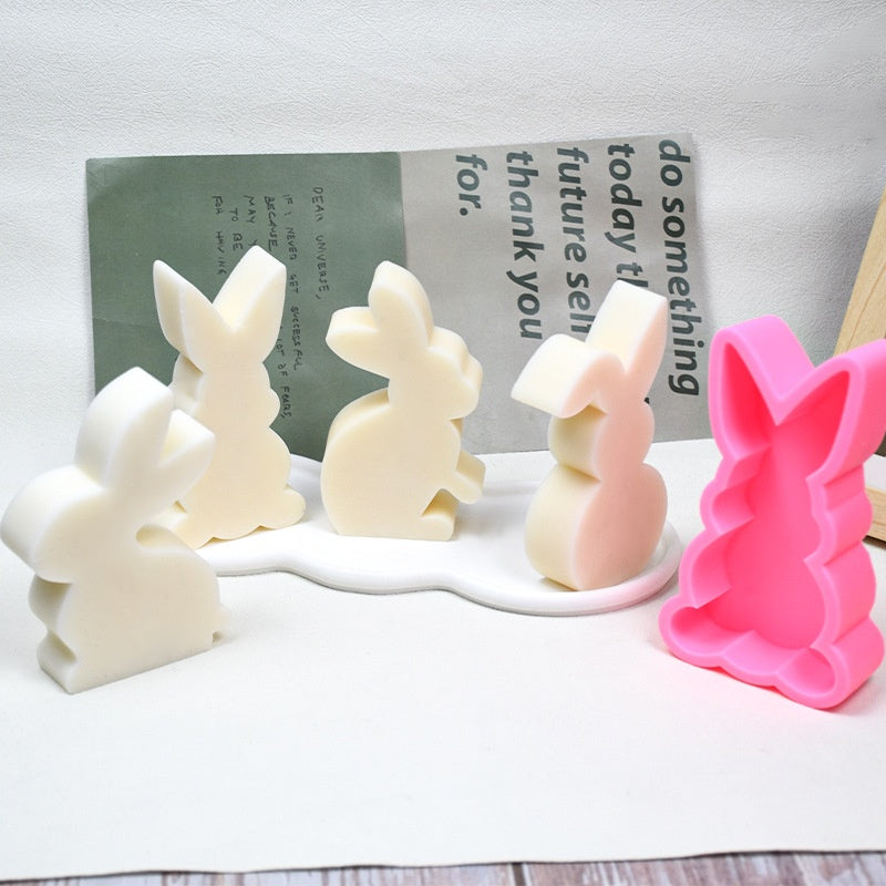 Cute Rabbit Aromatherapy Candle Silicone Mould