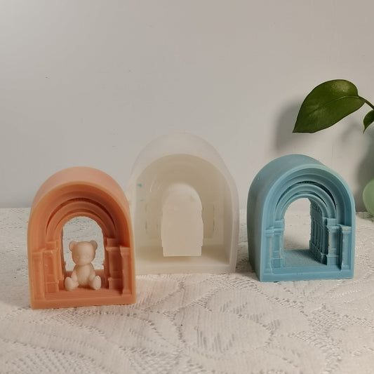 Ancient Castle Geometry-Arch Silicone Candle  Mould