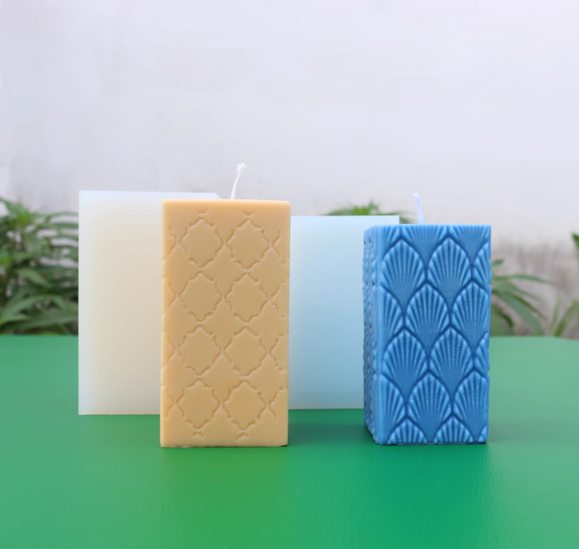 Leaf Pattern Pillar Candle Mould