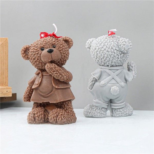 3D Cute Bear Silicone Candle Mould
