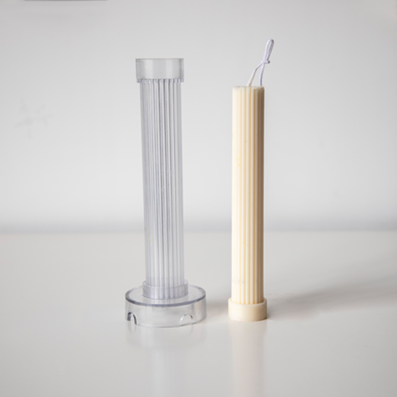 Stripe Pattern Pillar Candle Moulds