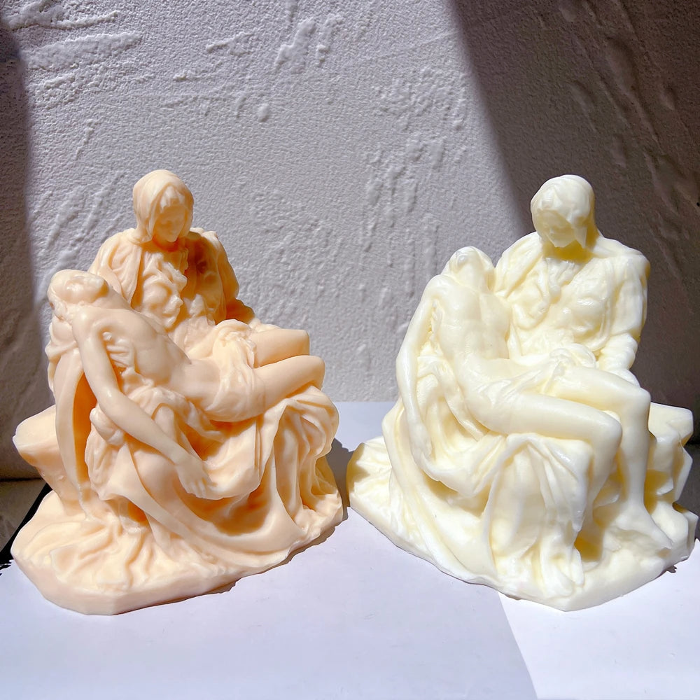Italian Pieta Bust Candle Silicone Mould
