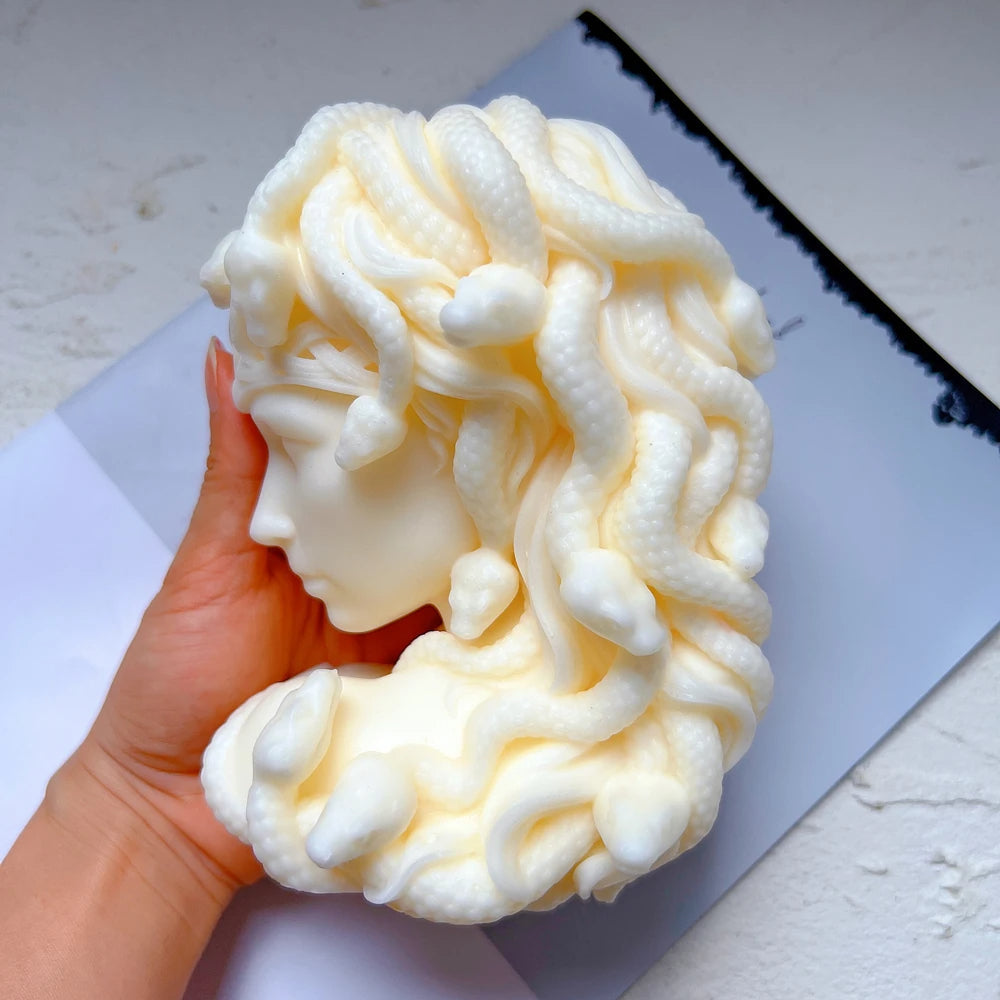 Snake Head Medusa Candle Silicone Mould