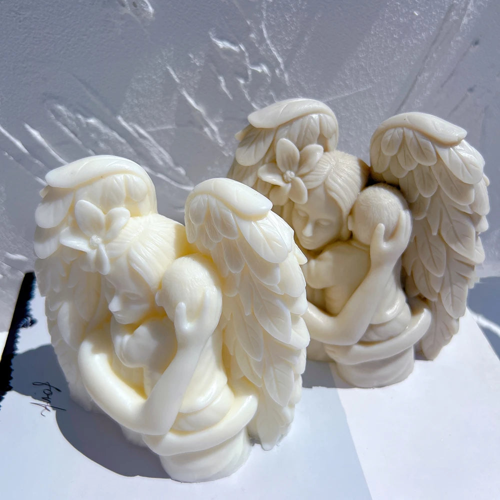 Angel Mother With Baby Candle Mould