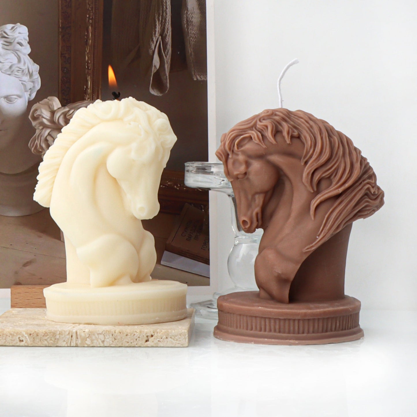 Horse Head Statue Silicone Candle Mould