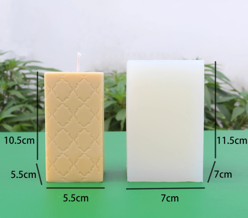 Leaf Pattern Pillar Candle Mould