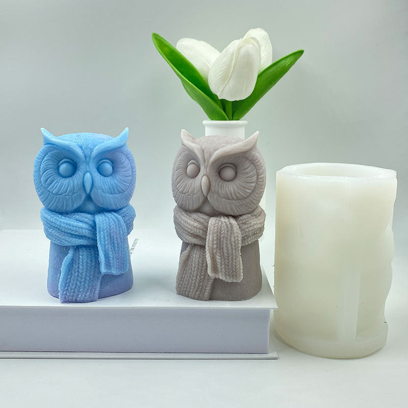 Craft Adorable Owl Candles with Our Cute Scarf Owl Silicone Mould